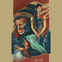 My project for course: Lutung Kasarung Cover Art Illustration with Pencil, Ink, and Digital Painting. Un projet de Dessin au cra, on, Dessin, Illustration numérique, Peinture numérique et Illustration à l'encre de Rezcky Amelia - 16.09.2023