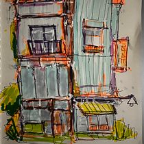 My project for course: Expressive Architectural Sketching with Colored Markers. Sketching, Drawing, Architectural Illustration, Sketchbook & Ink Illustration project by beenishkhan2012 - 09.15.2023