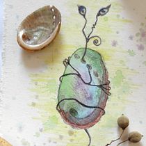 My project for course: Whimsical Sketchbook: Draw Imaginary Creatures from Nature. Pencil Drawing, Drawing, Watercolor Painting, Sketchbook, and Naturalistic Illustration project by Lucy Lenzi - 09.15.2023