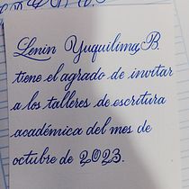 Mi proyecto del curso: Caligrafía inglesa de la A a la Z. Calligraph project by Lenin Yuquilima Bueno - 09.14.2023