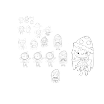 My project for course: Kawaii Character Creation in 3D with Blender. Een project van Ontwerp van personages, Digitale illustratie,  3D-modellering, Traditionele illustratie y Manga van Kimberley Hutchison - 16.09.2023