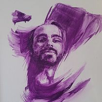 Mon projet du cours : Portraits expressifs monochromatiques à la peinture à l'huile. Fine Arts, Painting, Portrait Drawing, and Oil Painting project by Nathalie Crombez - 09.16.2023