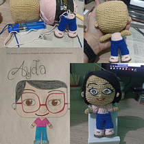 Mi proyecto del curso: Amigurumis: personas tejidas a crochet. Arts, Crafts, To, Design, Fiber Arts, Crochet, Amigurumi, and Textile Design project by marceladealderete24 - 09.17.2023