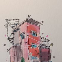 Mi proyecto del curso: Dibujo arquitectónico expresivo con marcadores de colores. Sketching, Drawing, Architectural Illustration, Sketchbook & Ink Illustration project by urania282 - 09.13.2023
