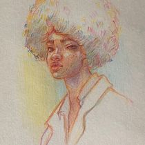 My project for course: Vibrant Portrait Drawing with Colored Pencils. Drawing, Portrait Drawing, Sketchbook, and Colored Pencil Drawing project by merrilyaberry - 09.16.2023