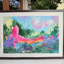 Il mio progetto del corso: Pittura acrilica passo dopo passo: crea paesaggi incredibili. Traditional illustration, Painting, Acr, lic Painting, and Sketchbook project by giobonsi - 09.17.2023
