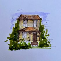 Mi proyecto del curso: Dibujo arquitectónico expresivo con marcadores de colores. Sketching, Drawing, Architectural Illustration, Sketchbook & Ink Illustration project by Andrea Montero - 09.17.2023
