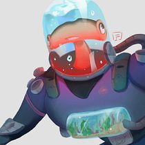 My project for course: Fantasy Character Design in Procreate. Projekt z dziedziny Trad, c, jna ilustracja, Projektowanie postaci, Ilustracja c, frowa, R, sunek c, frow, Malarstwo c i frowe użytkownika friky - 17.09.2023