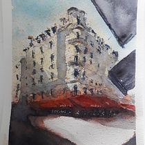 My project: Architectural Sketching with Watercolor and Ink. Sketching, Drawing, Watercolor Painting, Architectural Illustration, Sketchbook & Ink Illustration project by olou - 09.18.2023