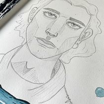 Mein Abschlussprojekt für den Kurs: Skizzenbuch für Porträts: Erkunde das menschliche Gesicht. Sketching, Drawing, Portrait Drawing, Artistic Drawing, and Sketchbook project by Jessy - 09.18.2023