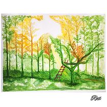 Mi proyecto del curso: Paisajes de ensueño con acuarela: plasma la luz. Pintura, e Pintura em aquarela projeto de Roxana Palacio Platero - 18.09.2023