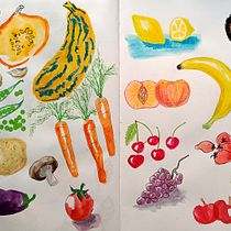 Mein Abschlussprojekt für den Kurs: Illustrationstechniken zum Lösen kreativer Blockaden. Design, Traditional illustration, Fine Arts, Painting, Creativit, Creating with Kids, and Sketchbook project by Katja Bader - 09.20.2023
