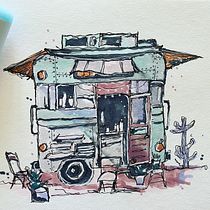My project for course: Expressive Architectural Sketching with Colored Markers. Sketching, Drawing, Architectural Illustration, Sketchbook & Ink Illustration project by Divya Subramaniam - 09.21.2023