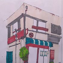 Poucas cores . Sketching, Drawing, Architectural Illustration, and Sketchbook project by Wallison Rômulo - 09.21.2023