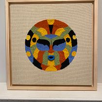My project for course: Punch Needle: Embroider Decorative Masks. Un proyecto de Bordado, Decoración de interiores, Punch needle y Diseño textil de Mónica Serrano - 22.09.2023