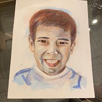 Mi proyecto del curso: Retrato artístico en acuarela. Fine Arts, Painting, Watercolor Painting, and Portrait Drawing project by Milagros Rios Depaz - 09.21.2023