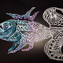 Il mio progetto del corso: Introduzione al papercut con la tecnica kiri-e. Un projet de Illustration traditionnelle, Artisanat, Papercraft , et DIY de Tiziana B. - 22.09.2023