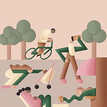 Amsterdam. Traditional illustration, Character Design, Drawing, and Digital Illustration project by Nina van Rijn - 09.22.2023
