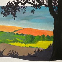 My project for course: Painting Atmospheric Landscapes with Gouache. Projekt z dziedziny Trad, c, jna ilustracja,  Malarstwo i Malowanie gwaszami użytkownika Marion Berkhout - 22.09.2023