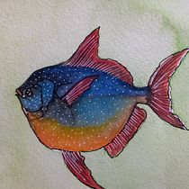 Meu projeto do curso: Ilustração de universos marinhos em aquarelas Ein Projekt aus dem Bereich Traditionelle Illustration, Malerei, Aquarellmalerei und Naturalistische Illustration von Cristina Lima - 23.09.2023