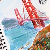 My project for course: Pictorial Sketchbook with Gouache. Un proyecto de Ilustración tradicional, Bocetado, Dibujo, Ilustración arquitectónica, Sketchbook y Pintura gouache de Anna Avigad - 23.09.2023