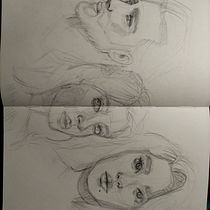 Mi proyecto del curso: Sketchbook de retrato: explora el rostro humano. Sketching, Drawing, Portrait Drawing, Artistic Drawing, and Sketchbook project by noyoyotl - 09.23.2023