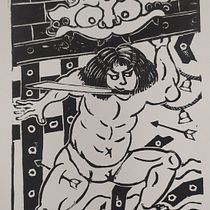 Mi proyecto del curso: Grabado contemporáneo en linóleo. Ilustração tradicional, Artesanato, Artes plásticas, Estampagem, Ilustração com tinta, e Design de personagens projeto de Jaume Pomares Tarín - 23.09.2023
