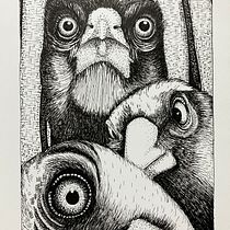 My project for course: Realistic Illustration of Birds with Imaginative Elements. Pencil Drawing, Drawing, Ink Illustration, and Naturalistic Illustration project by Wendy Annal - 09.23.2023