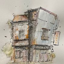 My project for course: Expressive Architectural Sketching with Colored Markers. Sketching, Drawing, Architectural Illustration, Sketchbook & Ink Illustration project by Melissa McAuliffe - 09.22.2023