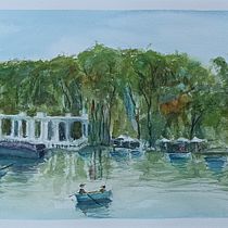 Mi proyecto del curso: Pintura en acuarela de paisajes marinos. Projekt z dziedziny  Malarstwo, Malowanie akwarelą, Ilustracja naturalist i czna użytkownika Isabel Alario - 24.09.2023