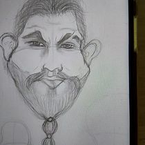 Meu projeto do curso: Retrato em caricatura com grafite. Ilustração tradicional, Desenho, e Desenho de retrato projeto de florindafrade75 - 25.12.2023