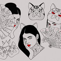 Mon projet du cours : Dessin de tatouage d’auteur avec Procreate. Ilustração tradicional, Design gráfico, Desenho, Ilustração digital, Desenho de tatuagens, e Desenho digital projeto de mariepiazzalunga97 - 24.09.2023