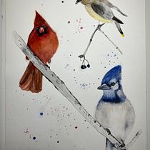 My project for course: Artistic Watercolor Techniques for Illustrating Birds. Traditional illustration, Watercolor Painting, Realistic Drawing, and Naturalistic Illustration project by Dawn Abbott - 09.20.2023