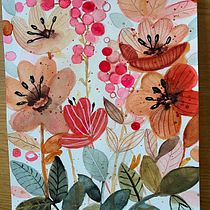 Mein Abschlussprojekt für den Kurs: Blumenkompositionen mit Aquarell: Verbinde dich mit der Natur. Ilustração tradicional, Pintura, Pintura em aquarela e Ilustração botânica projeto de bea_b26 - 25.09.2023
