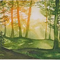 My project for course: Dreamy Watercolor Landscapes: Paint with Light. Pintura, e Pintura em aquarela projeto de Erzsébet Láng-Ijjas - 26.09.2023