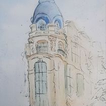 Il mio progetto del corso: Disegno architettonico con acquerello e inchiostro. Sketching, Drawing, Watercolor Painting, Architectural Illustration, Sketchbook & Ink Illustration project by saranieromanu - 09.26.2023