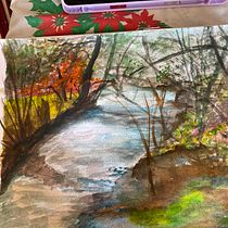Mi proyecto del curso: Pintura de paisajes realistas con acuarela. Projekt z dziedziny  Sztuki piękne,  Malarstwo, Sketching, Malowanie akwarelą, Ilustracja naturalist i czna użytkownika Eliana Flores Lira - 27.09.2023