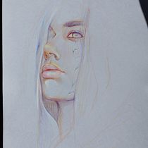 Mi proyecto del curso: Dibujo de retratos llamativos con lápices de colores. Drawing, Portrait Drawing, Sketchbook, and Colored Pencil Drawing project by Diana Ramírez Zapata - 09.27.2023