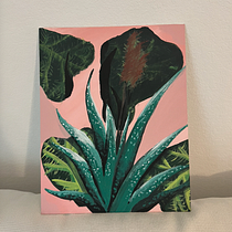 Painting along. Traditional illustration, Fine Arts, Painting, Acr, lic Painting, and Botanical Illustration project by luiz_c_roma_jr - 09.27.2023