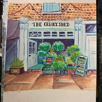 My project for course: Vibrant Urban Illustration with Gouache Paint. Painting, Sketching, Architectural Illustration, and Gouache Painting project by Kelsey - 09.29.2023