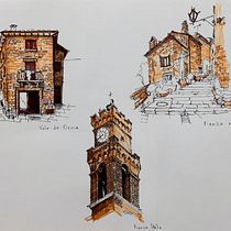 Meu projeto do curso: Desenho arquitetônico expressivo com marcadores coloridos. Sketching, Drawing, Architectural Illustration, Sketchbook & Ink Illustration project by Felipe Matheus Lopes Rocha - 09.28.2023
