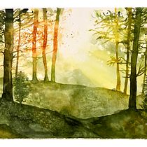 My project for course: Dreamy Watercolor Landscapes: Paint with Light. Un projet de Peinture , et Aquarelle de Upasana Saigal - 29.09.2023