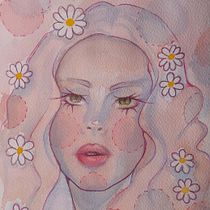 Mi proyecto del curso: Retrato ilustrado en acuarela. Un projet de Illustration traditionnelle, Beaux Arts, Peinture, Dessin, Dessin de portrait , et Dessin artistique de cristalbeller - 29.09.2023