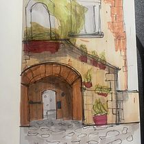 My project for course: Expressive Architectural Sketching with Colored Markers. Een project van  Schetsen,  Tekening,  Architecturale illustratie, Sketchbook y  Illustratie met inkt van Cheryl Agius Deguara - 01.10.2023