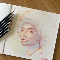 My project: Vibrant Portrait Drawing with Colored Pencils. Drawing, Portrait Drawing, Sketchbook, and Colored Pencil Drawing project by Amanda Hawlik - 10.01.2023