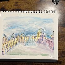 Mi proyecto del curso: Dibujo arquitectónico con acuarela y tinta. Sketching, Drawing, Watercolor Painting, Architectural Illustration, Sketchbook, Ink Illustration, and Traditional illustration project by Juan Manuel Almira Bauta - 09.30.2023