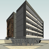 My project for course: Modeling for Parametric Buildings with Revit . Un projet de 3D, Architecture, Architecture d'intérieur, Modélisation 3D, Architecture numérique , et ArchVIZ de Lucas Seewald - 02.10.2023