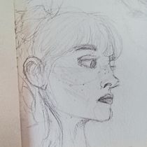 Mi proyecto del curso: Sketchbook de retrato: explora el rostro humano. Sketching, Drawing, Portrait Drawing, Artistic Drawing, and Sketchbook project by Ana Paula Leon - 10.08.2023