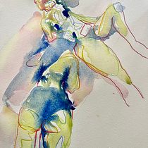 Mein Abschlussprojekt für den Kurs: Expressive figurative Zeichnung: Erforsche Form und Farbe. Fine Arts, Pencil Drawing, Drawing, Portrait Drawing, Realistic Drawing, Figure Drawing, and Gouache Painting project by slyyyykeeee - 10.03.2023