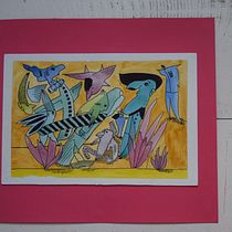 Il mio progetto del corso: Tecniche di illustrazione per sbloccare la tua creatività. Design, Traditional illustration, Fine Arts, Painting, Creativit, Creating with Kids, and Sketchbook project by silvia_agostini - 10.04.2023